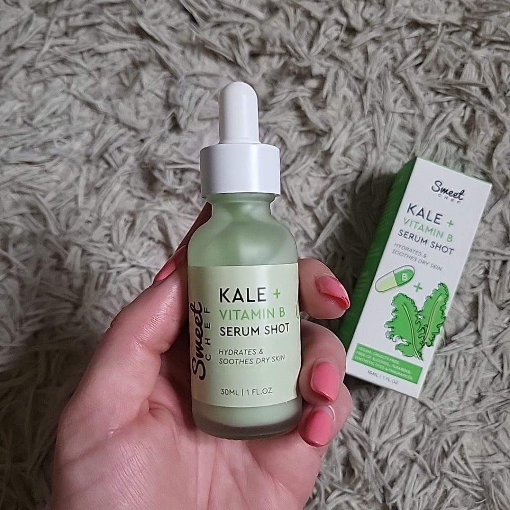 Sweet Chef Kale + Vitamin B Serum Shot Hydrates & Soothes Dry Skin 1 fl oz New